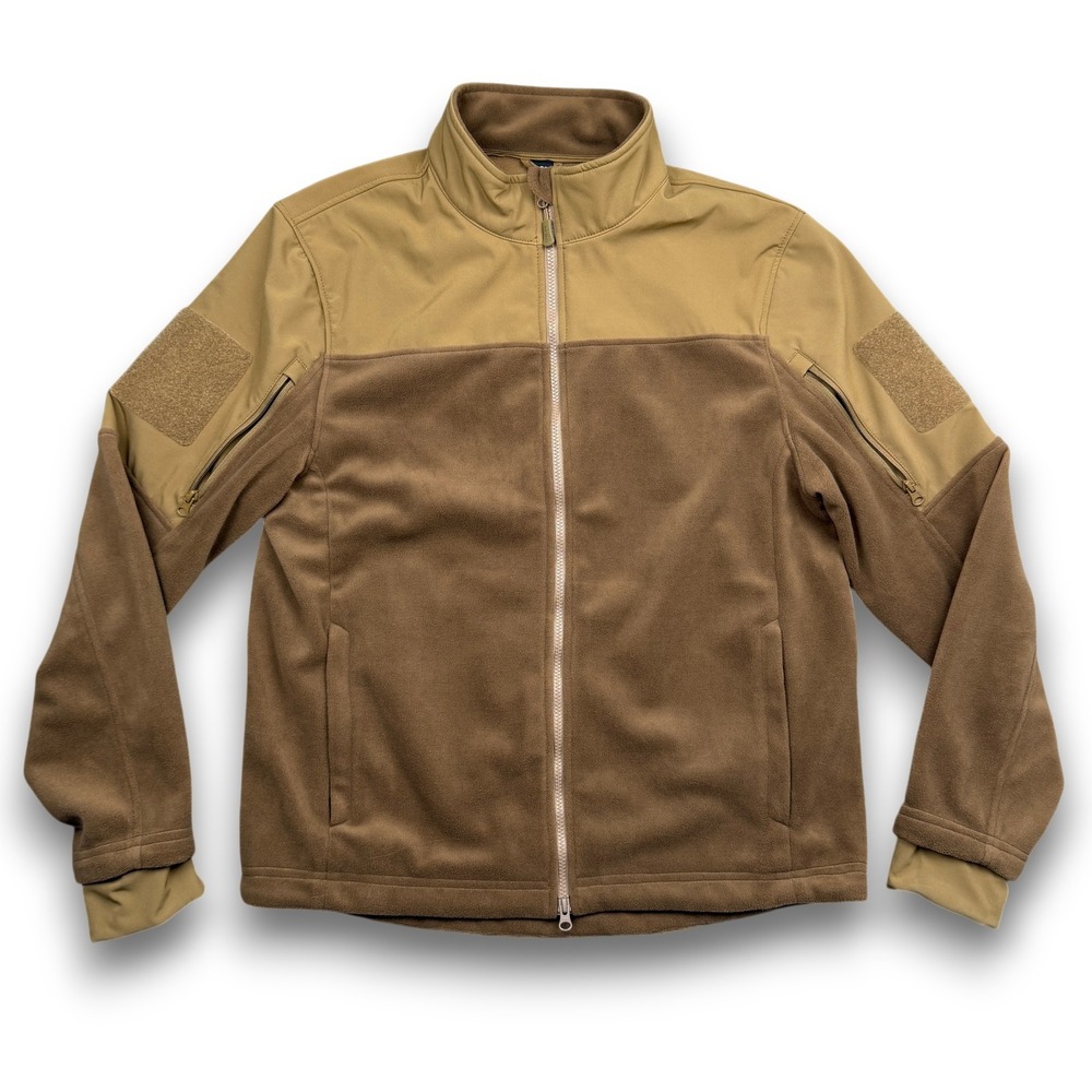 Condor Jacket Mens L Brown Fleece Lined Tactical Full Zip Mock Neck Softshell‎